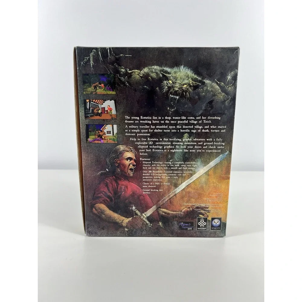 Ecstatica Big Box PC CD-ROM Vintage Horror Adventure Game 1994